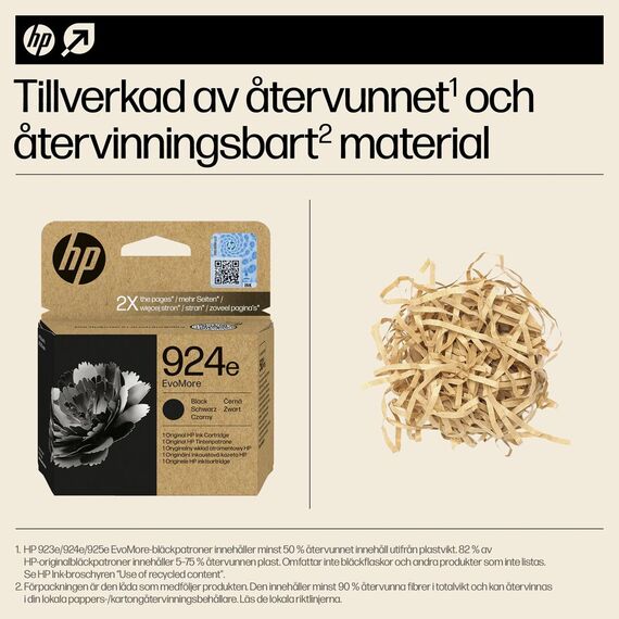 HP 924e EvoMore - Black - original - ink cartridge  | 4K0V0NE#SE1