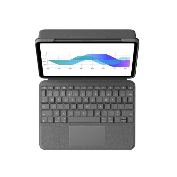 Logitech Folio Touch - Keyboard and folio case - wit | 920-009748
