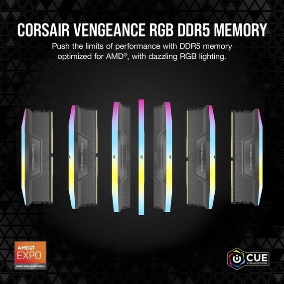 CORSAIR Vengeance RGB - DDR5 - kit - 64 GB 4 | CMH64GX5M4B5600Z36