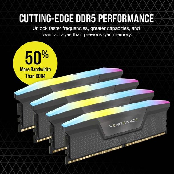 CORSAIR Vengeance RGB - DDR5 - kit - 64 GB 4 | CMH64GX5M4B5600Z36