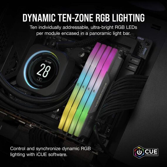 CORSAIR Vengeance RGB - DDR5 - kit - 64 GB 4 | CMH64GX5M4B5600Z36