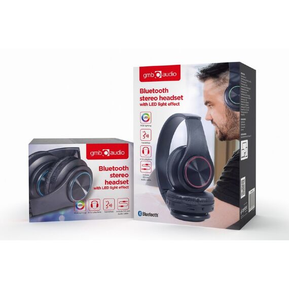 GMB Audio BHP-LED-01 - Headphones with mic - on-ear - Bluetooth -