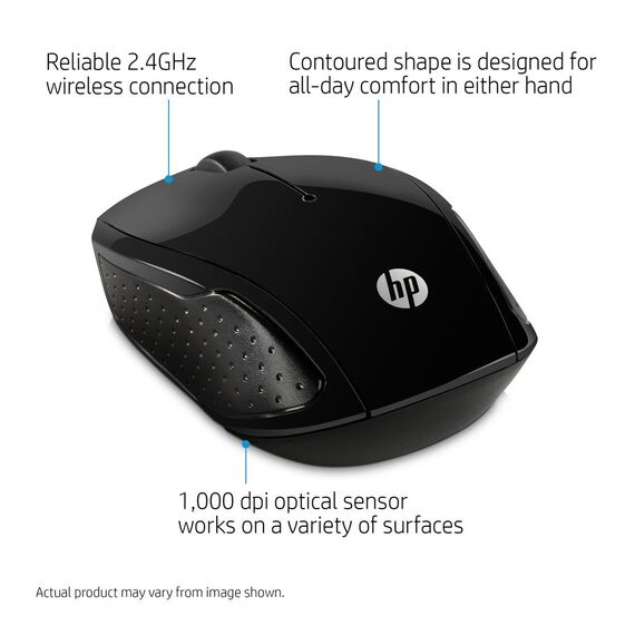 HP 200 - Mouse - right and left-handed - optical -  | X6W31AA#ABB