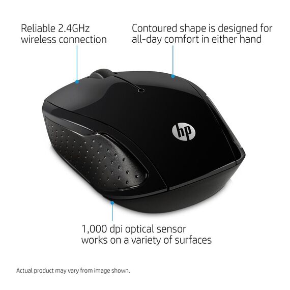 HP 200 - Mouse - right and left-handed - optical -  | X6W31AA#ABB