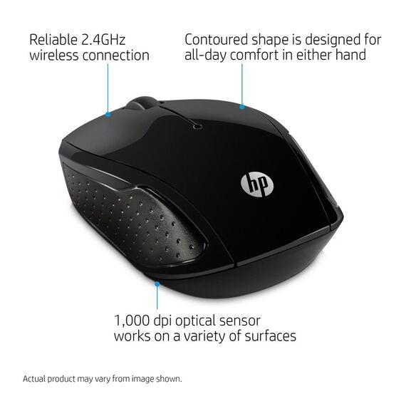 HP 200 - Mouse - right and left-handed - optical -  | X6W31AA#ABB
