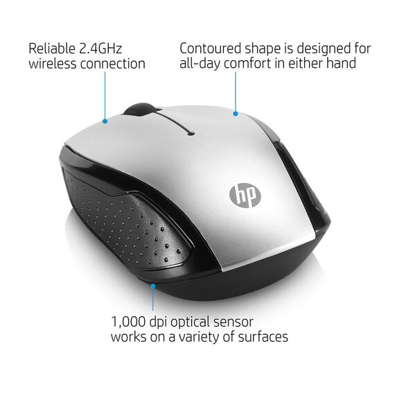 HP 200 - Mouse - right and left-handed - optical -  | X6W31AA#ABB