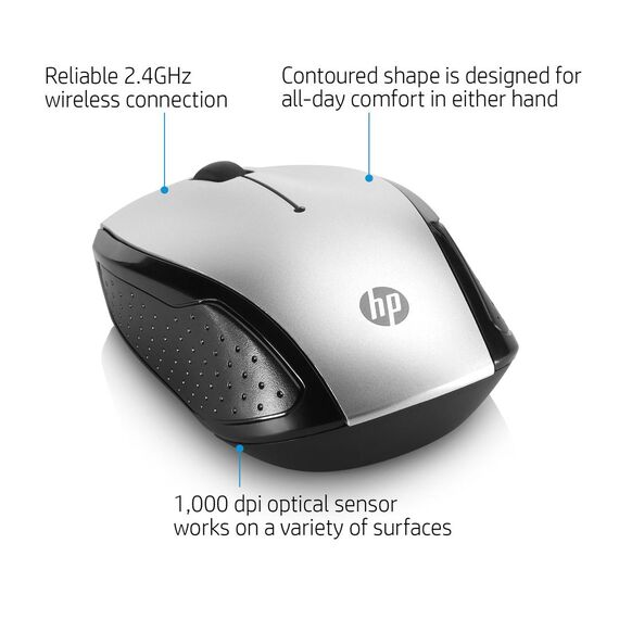 HP 200 - Mouse - right and left-handed - optical -  | X6W31AA#ABB