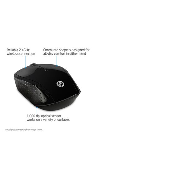 HP 200 - Mouse - right and left-handed - optical -  | X6W31AA#ABB