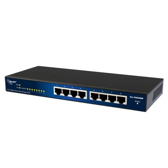 ALLNET ALL-SG8208M - Switch - Managed - 8 x 10/100/1000 - desktop