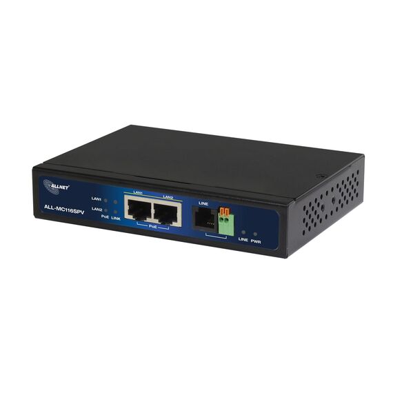 ALLNET ALL-MC116SPV-VDSL2 - Black - 10BASE-T - 100BASE-T - IEEE 8