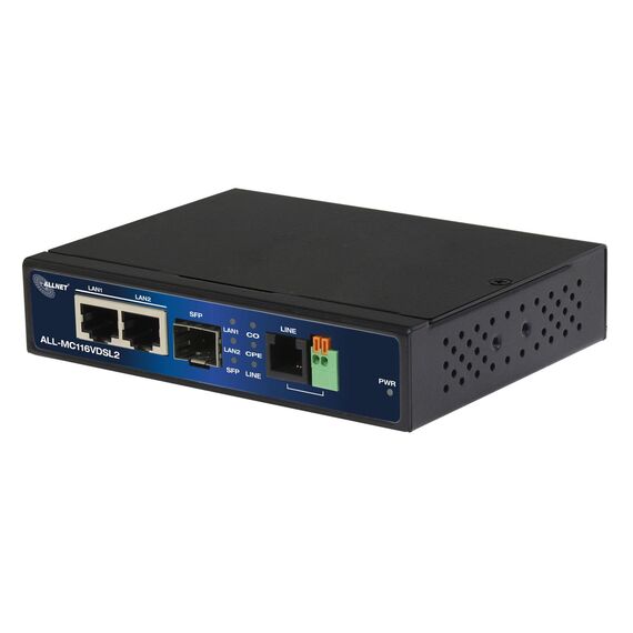 ALLNET ALL-MC116VDSL2 - 2x RJ45 - SFP - Black - 160 Mbit/s - 10BA