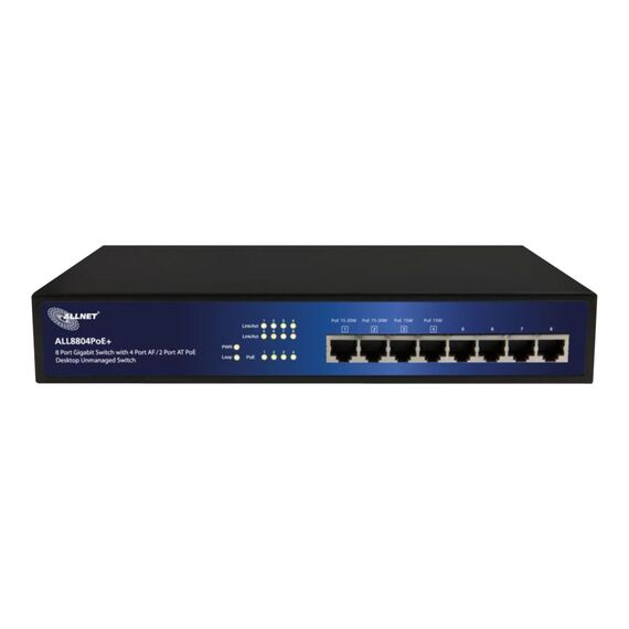 ALLNET ALL8804PoE+ - Switch - unmanaged - 4 x 10/100/1000 (PoE) +