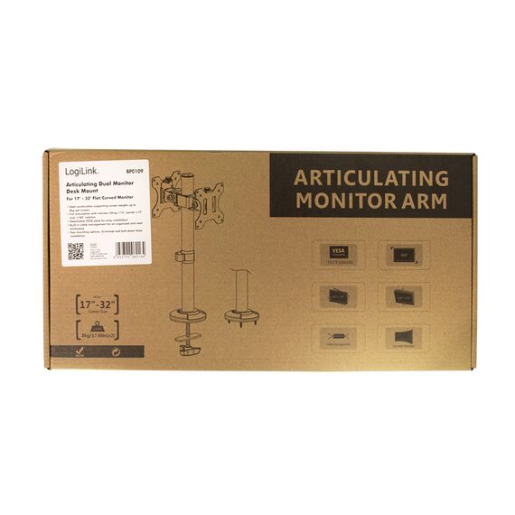 LogiLink - Mounting kit - full-motion - for 2 LCD displa | BP0109