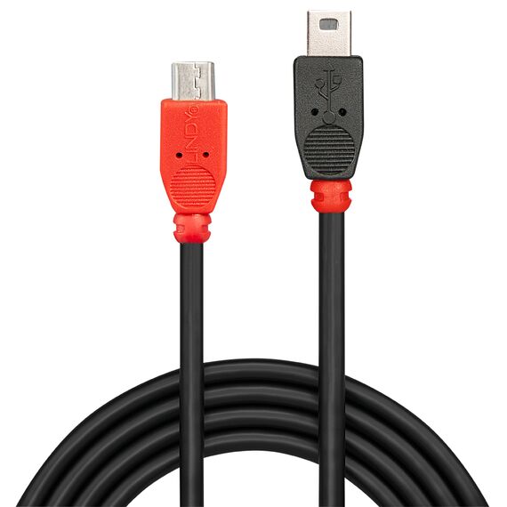 Lindy - USB cable - mini-USB Type B (M) to Micro-USB Type | 31718