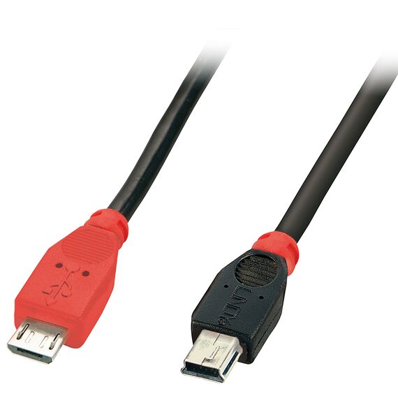 Lindy - USB cable - mini-USB Type B (M) to Micro-USB Type | 31718