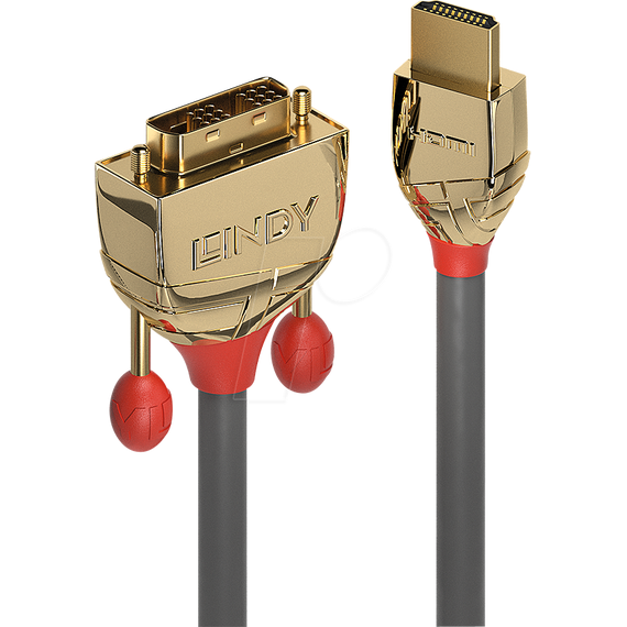 Lindy Gold Line - Video cable - HDMI (M) to DVI-D (M) - 1 | 36194