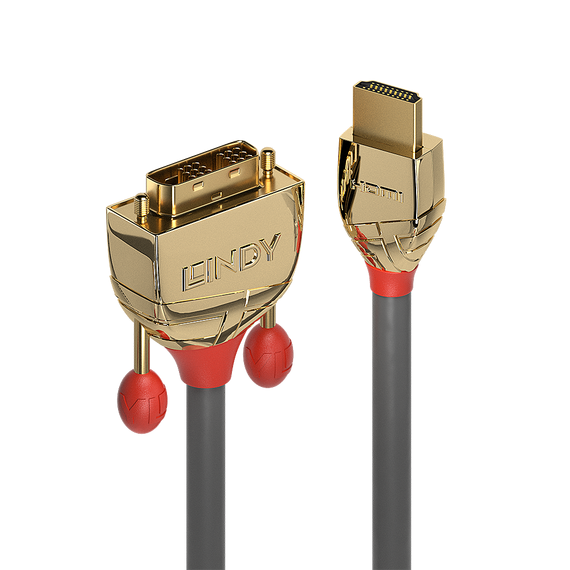 Lindy Gold Line - Video cable - HDMI (M) to DVI-D (M) - 1 | 36194