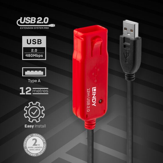 Lindy USB 2.0 Active Extension Cable - USB extension cabl | 42923