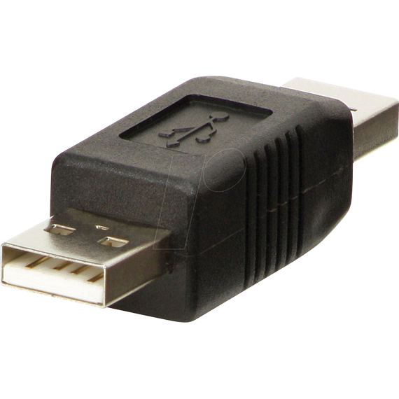 Lindy - USB gender changer - USB (M) to USB (M) - black | 71229