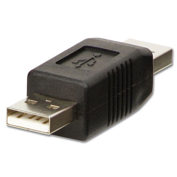 Lindy - USB gender changer - USB (M) to USB (M) - black | 71229