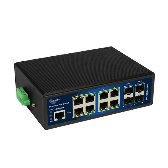 ALLNET Switch industrial full managed Layer2+ 12 ALLSGI8112PMJ