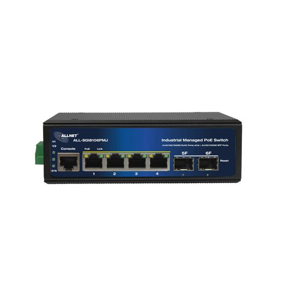 ALLNET Switch industrial full managed Layer2+ 6 ALLSGI8106PMJ