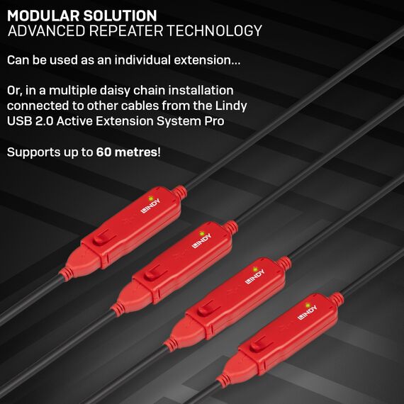 Lindy USB 2.0 Active Extension Cable - USB extension cabl | 42923