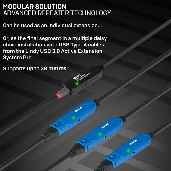 LINDY - USB extender - USB 3.0, USB 3.2, USB 3.1 Gen 1 | 43375