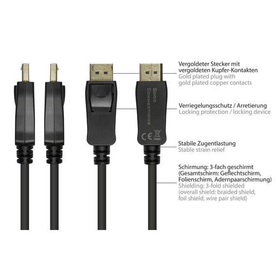 Good Connections HDMI 5m - 5 m - HDMI - DisplayPort -  | DP-HDMI5