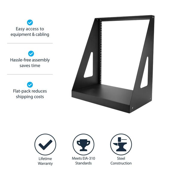 StarTech.com 12U Heavy Duty 2 Post Open Frame Netwo | 2POSTRACK12