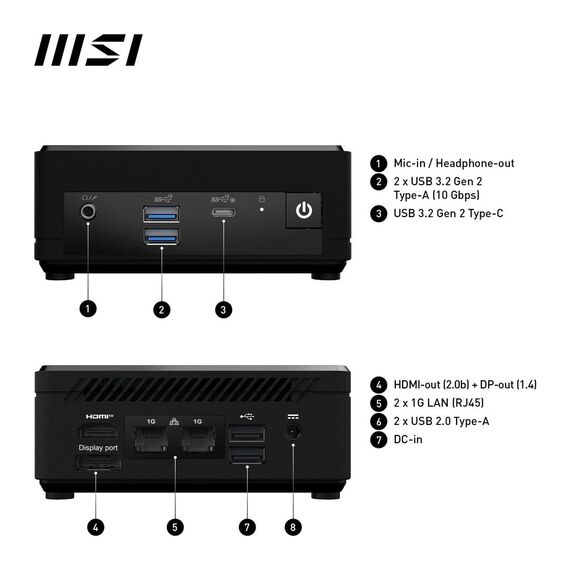 MSI Cubi N ADL 006DE - Mini PC - Pentium N200 / up | 00B0A911-006