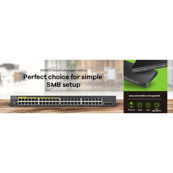 Zyxel GS1900-48 - Switch - smart - 48 x 10/10 | GS1900-48-EU0102F