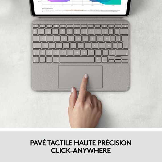 Logitech Combo Touch - Keyboard and folio case - wit | 920-010168