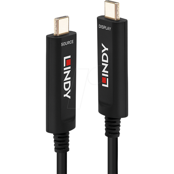 Lindy Fibre Optic Hybrid USB Type C Video Cable - USB cab | 38501