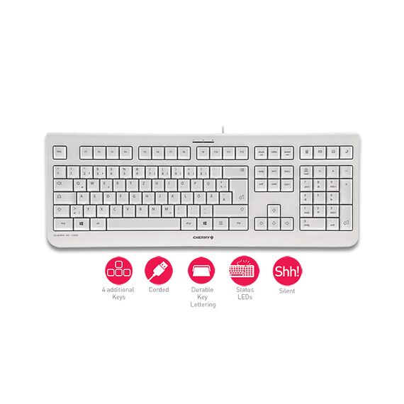 CHERRY KC 1000 - Keyboard - Pan Nordic - light grey | JK-0800PN-0