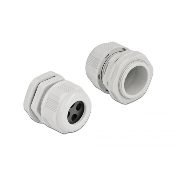 DeLOCK - Cable gland - grey (pack of 2) | 60382