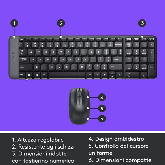 Logitech Wireless Combo MK220 - Keyboard and mouse s | 920-003721