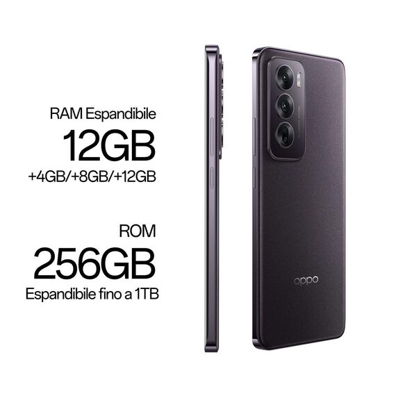Oppo Reno 12 256GB Black 6.7" 5G EU 12GB Android - | 110010233902