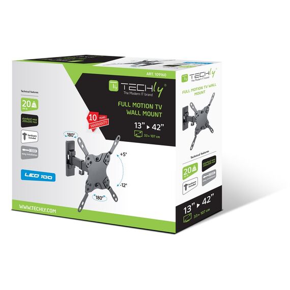 TECHly - Mounting kit (wall mount) - full-motion | ICA-PLB-400STY