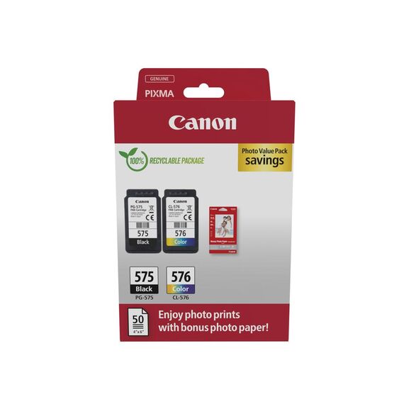 Canon PG-575/CL-576 Photo Paper Value Pack - 2-pack -  | 5438C004