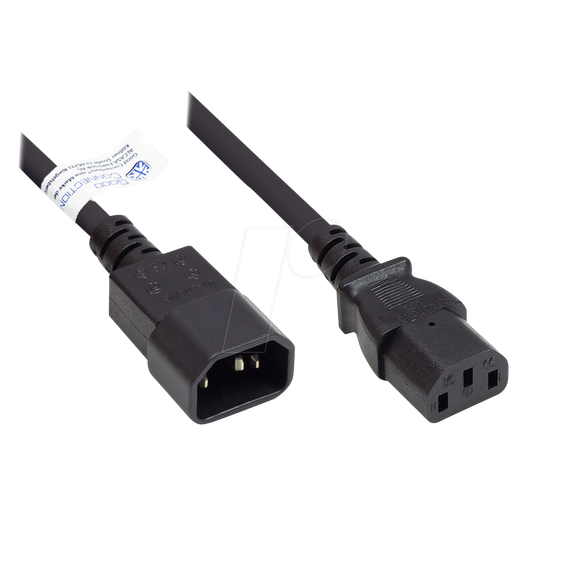 Good Connections P1430-S015 - 1.5 m - C14 coupler - C13 coupler -