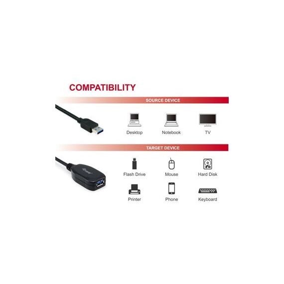 Equip 133347 - 10 m - USB A - USB A - USB 3.2 Gen 1 (3.1 Gen 1) -