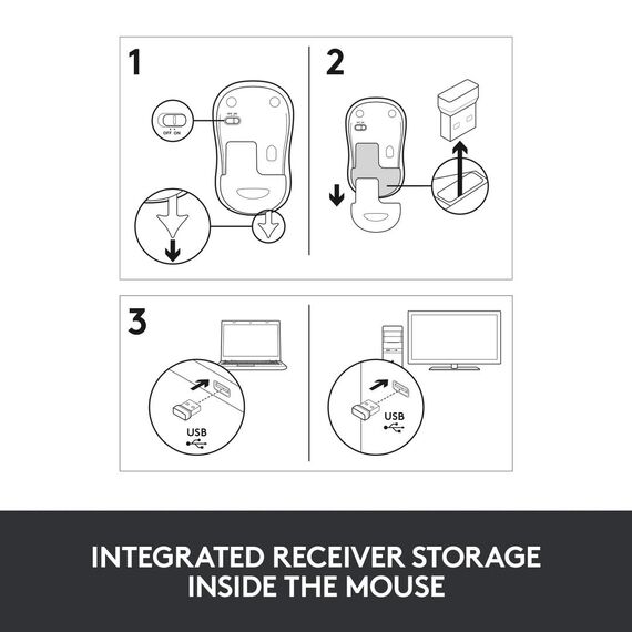 Logitech M185 - Mouse - optical - wireless - 2.4 GHz | 910-002238