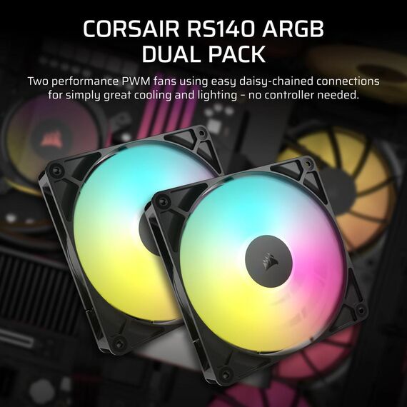 Corsair Lüfter 140*140*25 RS140 ARGB PWM Single P | CO-9050182-WW