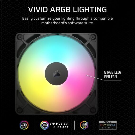 Corsair Lüfter 140*140*25 RS140 ARGB PWM Single P | CO-9050182-WW