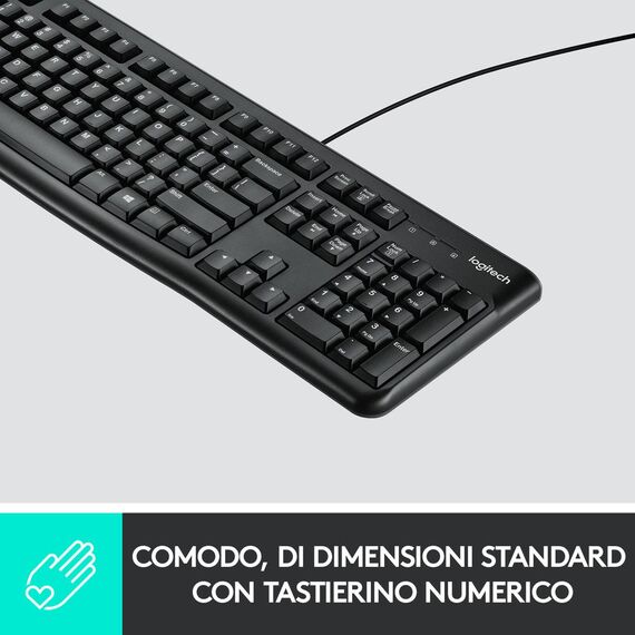 Logitech K120 - Keyboard - USB - QWERTY - Italian | 920-002492