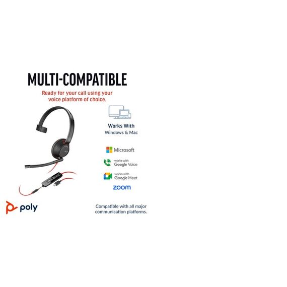 Poly Blackwire 5210 - Blackwire 5200 series - headset - | 8X230A6