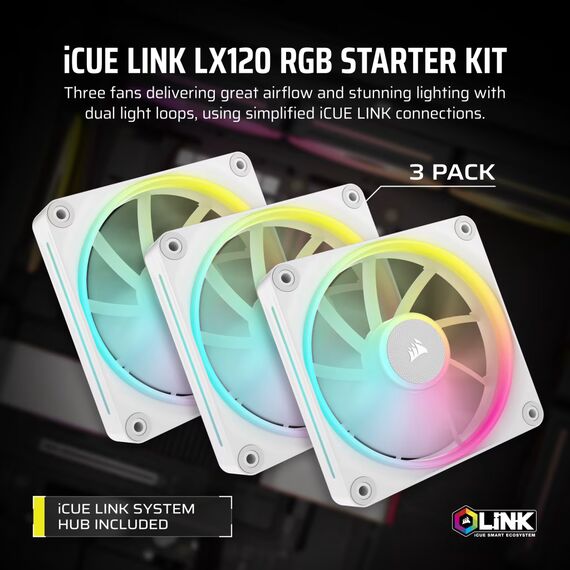 CORSAIR iCUE Link LX120 RGB Starter Kit - Case fa | CO-9051030-WW