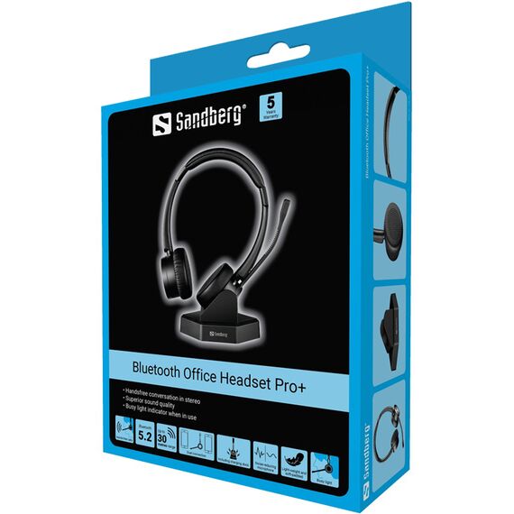 Sandberg Bluetooth Office Headset Pro+ - Headset - on-ea | 126-18