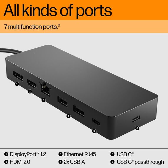 HP Universal - Docking station - USB-C - HDMI, DP - | 9H0H9AA#ABB